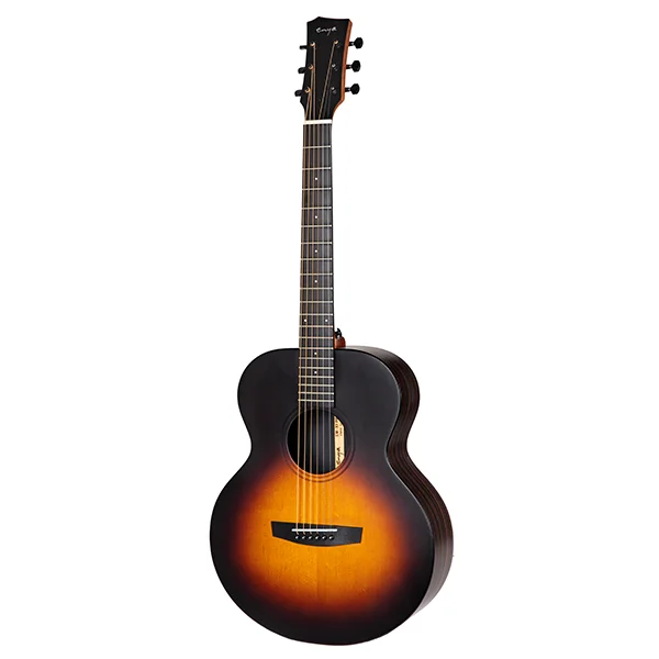 Enya EA-X1 Pro SB 41" Solid Top Vintage Sunburst Acoustic Guitar - Image 2