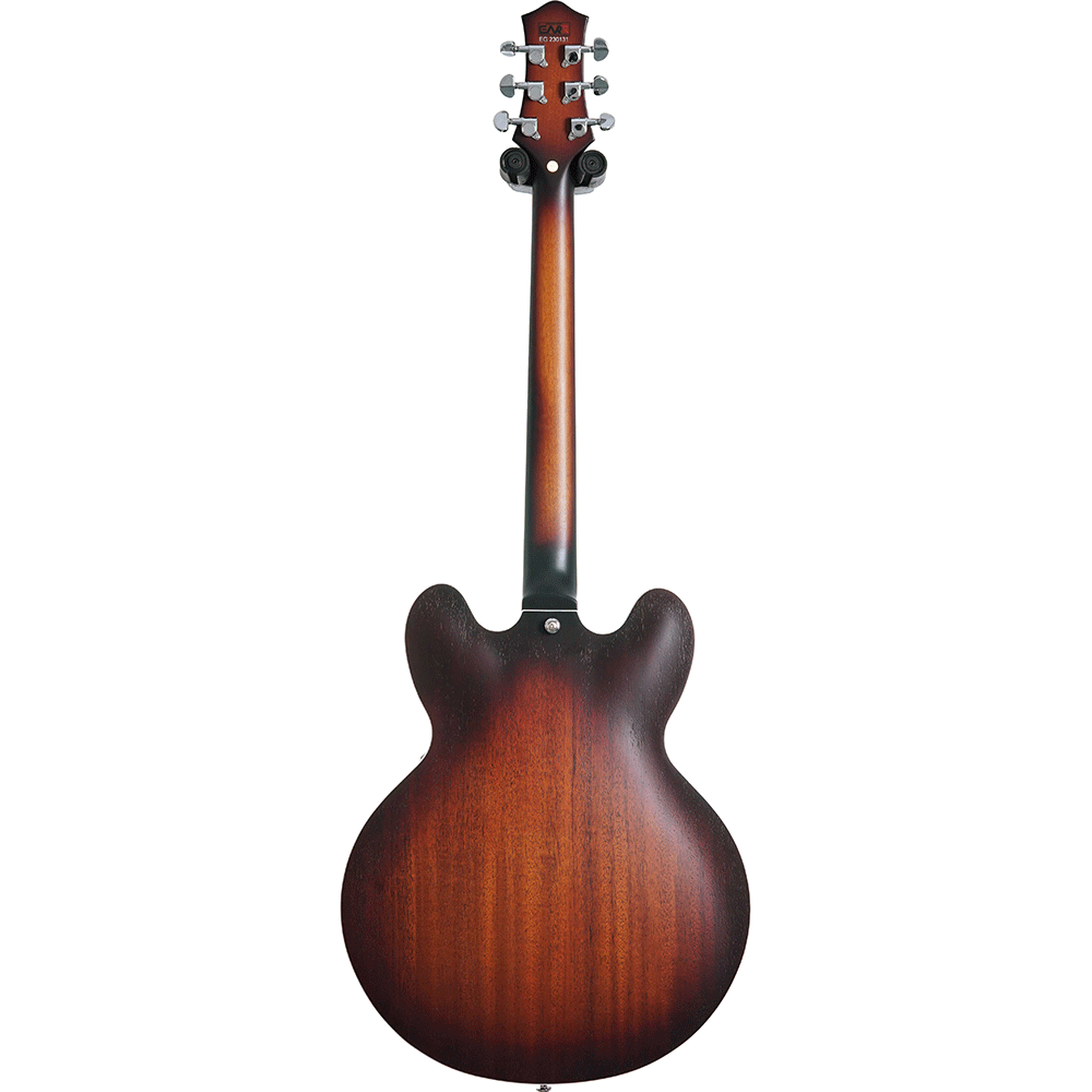 EART E-335 Open Pore Tobacco Sunburst Hollowbody Guitar - Image 2